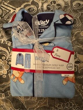 NWT- Bluey Infant/Toddler Sleepwear Set - 2-Piece Plush Pajamas